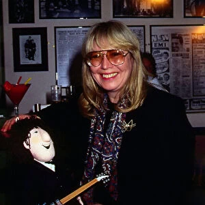 Cynthia Lennon at her pop memorabilia restaurant in 1989