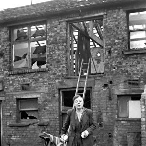 Cyril Eachus seen here leaving his old works building after being evicted by baliliffs
