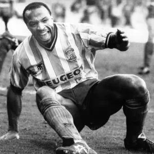 Cyrille Regis in action for Coventry City. 3rd February 1990 Cyrille Regis in action for Coventry City. 3rd February 1990