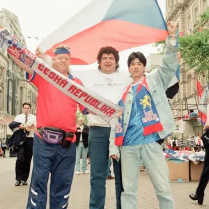 Czech Football Fans in Liverpool City Centre, Thursday 20th June 1996 Czech Football Fans in Liverpool City Centre, Thursday 20th June 1996