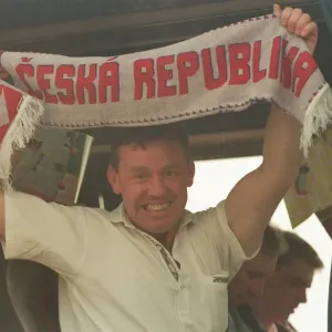 Czech Republic Football Fans arrive at Liverpool Airport, 14th June 1996 Czech Republic Football Fans arrive at Liverpool Airport, 14th June 1996