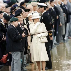 D Day 50th Anniversary, Omaha Beach, Normandy, France. 6th June 1994. Princess Anne D Day 50th Anniversary, Omaha Beach, Normandy, France. 6th June 1994. Princess Anne