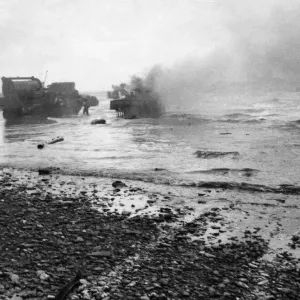D-Day landings on the beaches of Normandy, Northern Frances as the Allied armies make an