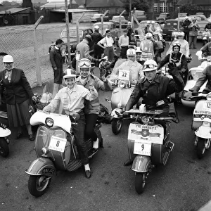 D. M. Scooter Realists: Southern competitors in the Daily Mirror Scooter Rally at Sywell