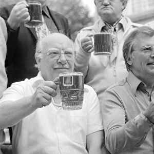 Dads Army The Play Arthur Lowe and Clive Dunn enjoy a pint before the start of