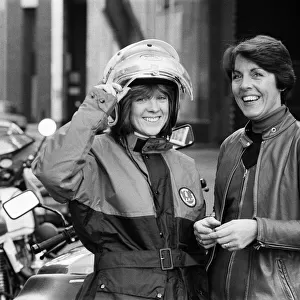 Daily Mirror Assistant Editor Anne Robinson (left) goes "biking"