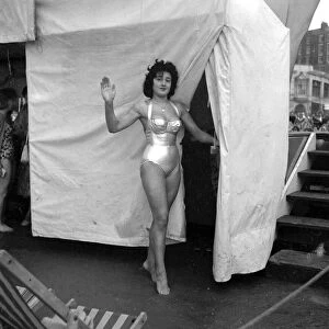 Daily Mirror Beauty contest girl at Filey. 30th August 1960