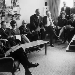 Daily Mirror Editorial Staff Meeting Print, October 1969