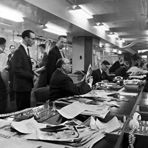 Daily Mirror Newsroom at Holborn, 1960
