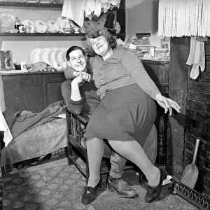Daisy and Norman Bowen seen here at home. January 1954 A139-002