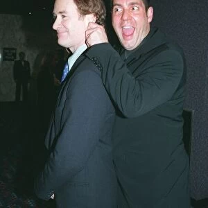 Dale Winton TV Presenter January 1998 with actor Kevin Kline at the Premier of