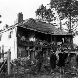 Damage caused to houses in Fairwater, Cardiff, by Nazi raiders. Circa 1941 Damage caused to houses in Fairwater, Cardiff, by Nazi raiders. Circa 1941