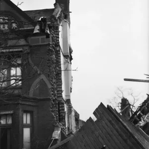 Print of Air Raid Damage in Fulham, London, 3rd March 1943