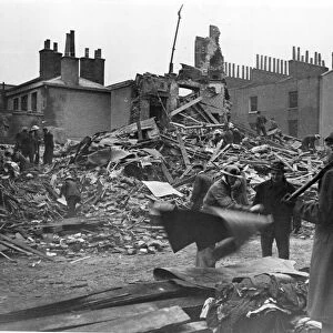 Damage to the offices of the Daily Sketch. Circa 1941