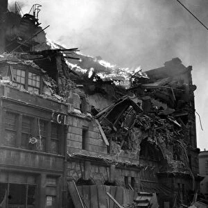 Damage to Portsmouth Hippodrome following an air raid attack. 11th January 1941