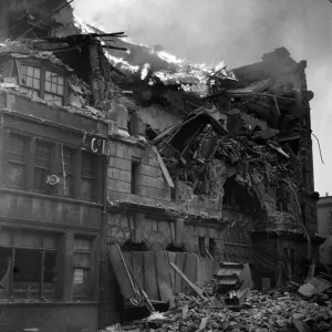Damage to Portsmouth Hippodrome following an air raid attack. 11th January 1941