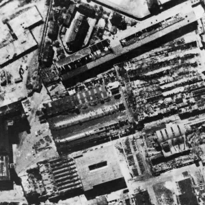 Print of Bomber Damage to Rheinmetall Borsig AG Plant