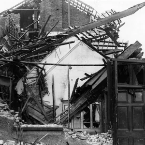 Damaged houses following air raid attacks in Newport, Wales. October 1940 Damaged houses following air raid attacks in Newport, Wales. October 1940