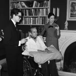 Dame Margot Fonteyn with her husband Dr Roberto Arias and his 16 year old son Roberto