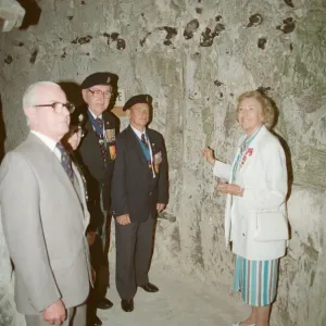 Dame Vera Lynn opens English Heritage Hellfire Corner at Dover Castle, Kent. England