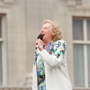 Dame Vera Lynn at Buckingham Palace VE Day Print Dame Vera Lynn at Buckingham Palace VE Day Print