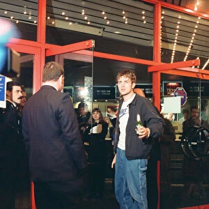 Damon Albarn of the pop group Blur arriving at the film premier ofTrainspotting in