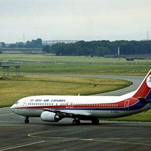A Dan-Air Boeing 737, airliner / aircraft at Newcastle Airport