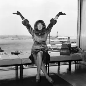 Gillian Lynne Arrives at London Airport Print, 19th May 1965