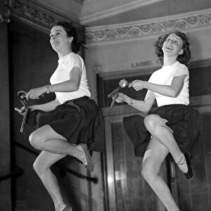 Dancers Maureen Carter and Jose Hull rehearsing their routine November 1951