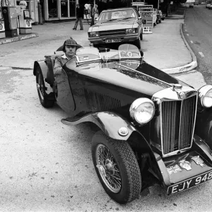 Dave Harris, 32, and his 1947 MG TC which he will be driving to Le Mans to see the famous Dave Harris, 32, and his 1947 MG TC which he will be driving to Le Mans to see the famous
