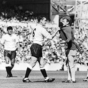 Dave Mackay Grabs Billy Bremner of Leeds by his shirt in 1966 match Against Tottenham at