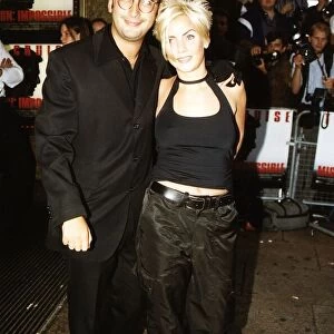 David Baddiel with girlfriend 1996