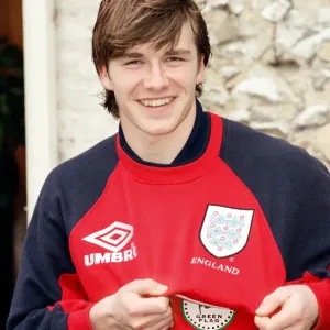 David Beckham, 21 years old, pictured at Bisham Abbey, where he is training with David Beckham, 21 years old, pictured at Bisham Abbey, where he is training with