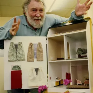 David Bellamy inspects the energy efficient dolls house on show at the Newcastle Energy David Bellamy inspects the energy efficient dolls house on show at the Newcastle Energy