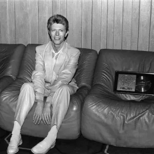 David Bowie at the British Rock and Pop awards. He was named the best male singer in