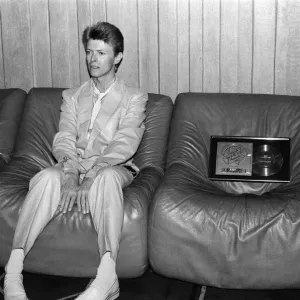 David Bowie at the British Rock and Pop awards. He was named the best male singer in