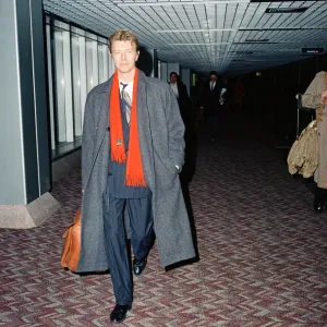 David Bowie at London Airport Print 23rd January 1990 LAP David Bowie at London Airport Print 23rd January 1990 LAP