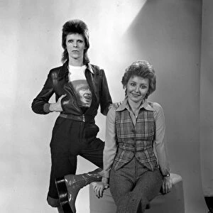 David Bowie and Lulu - December 1973 studio shot