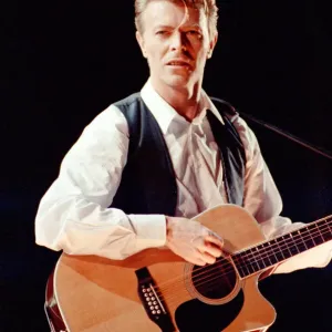 David Bowie performing at The Birmingham NEC, as part of his 1990 Sound