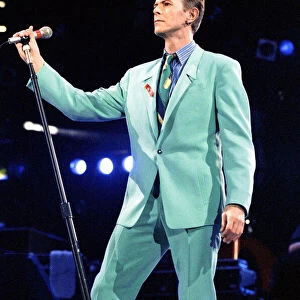 David Bowie performing at The Freddie Mercury Tribute Concert for Aids Awareness