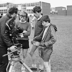 Print of David Bradley as 14-year-old Billy Casper on the film set of Kes Print of David Bradley as 14-year-old Billy Casper on the film set of Kes