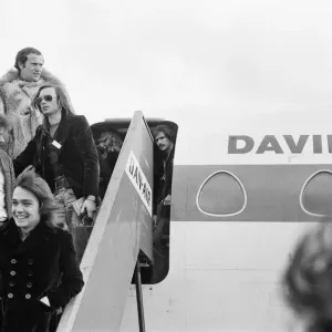 David Cassidy, singer, actor and musician, arrives at Luton Airport to start his David Cassidy, singer, actor and musician, arrives at Luton Airport to start his