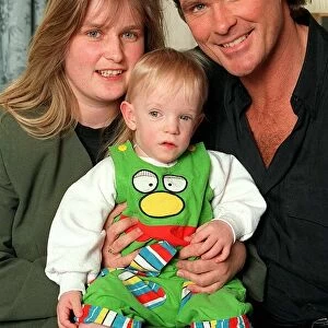 David Hasselhoff Actor with wife and child Pamela Bach and Linford James Brett