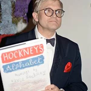 David Hockney at a gala dinner in aid of the AIDS Crisis Trust in Whitehall