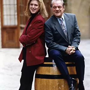 David Jason actor who plays Inspector Morse with actress Caroline Harker who plays WPC