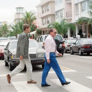 David Jason and Nicholas Lyndhurst on location in America filming the David Jason and Nicholas Lyndhurst on location in America filming the