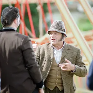 David Jason playing the role of Pop Larkin during the filming of David Jason playing the role of Pop Larkin during the filming of
