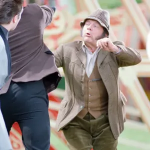 David Jason playing the role of Pop Larkin during the filming of David Jason playing the role of Pop Larkin during the filming of
