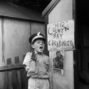 David Kilgour, aged 8, who wants to be a soldier seen at his home in Mochdre, Colwyn Bay