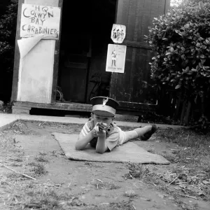 David Kilgour, aged 8, who wants to be a soldier seen at his home in Mochdre, Colwyn Bay